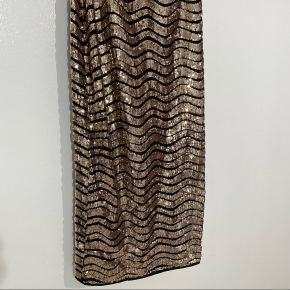 H:ours Lexie Midi Dress in Gold size XS - Picture 8 of 17